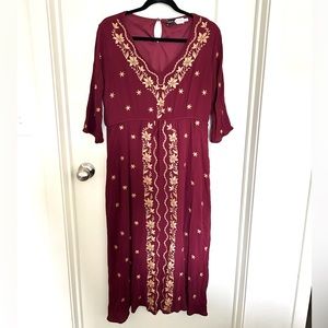 Piper & Scoot Embroidered Maxi Dress